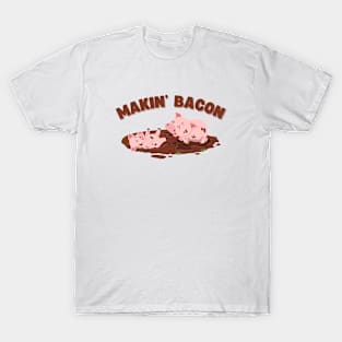 Funny Pigs Making Bacon Tee Nice Pork Breakfast Women Men T-Shirt